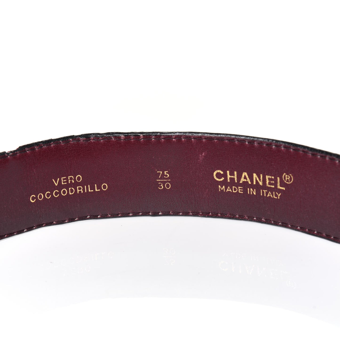 Crocodile Belt 75 30 Burgundy