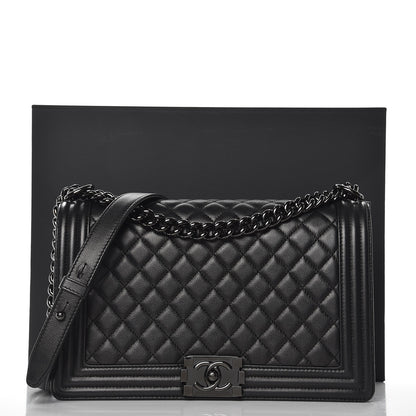 Chanel Caviar Quilted New Medium Boy Flap So Black 8 of 8