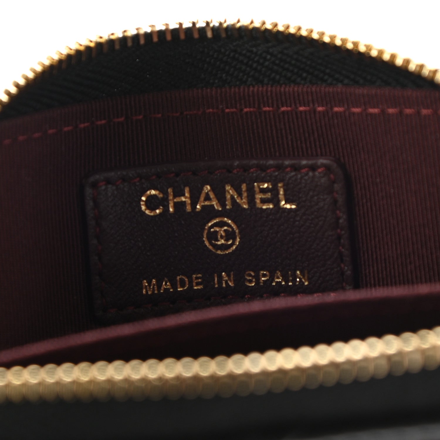 Chanel Lambskin Quilted Zip Coin Purse Black 6 of 7