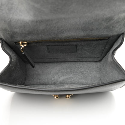 Valentino Garavani Pebbled Calfskin Small Glam Lock Rockstud Flap Gray 5 of 13