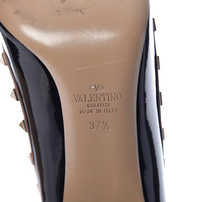 Valentino Garavani Patent Rockstud 85mm Pumps 37.5 Black Poudre 6 of 7
