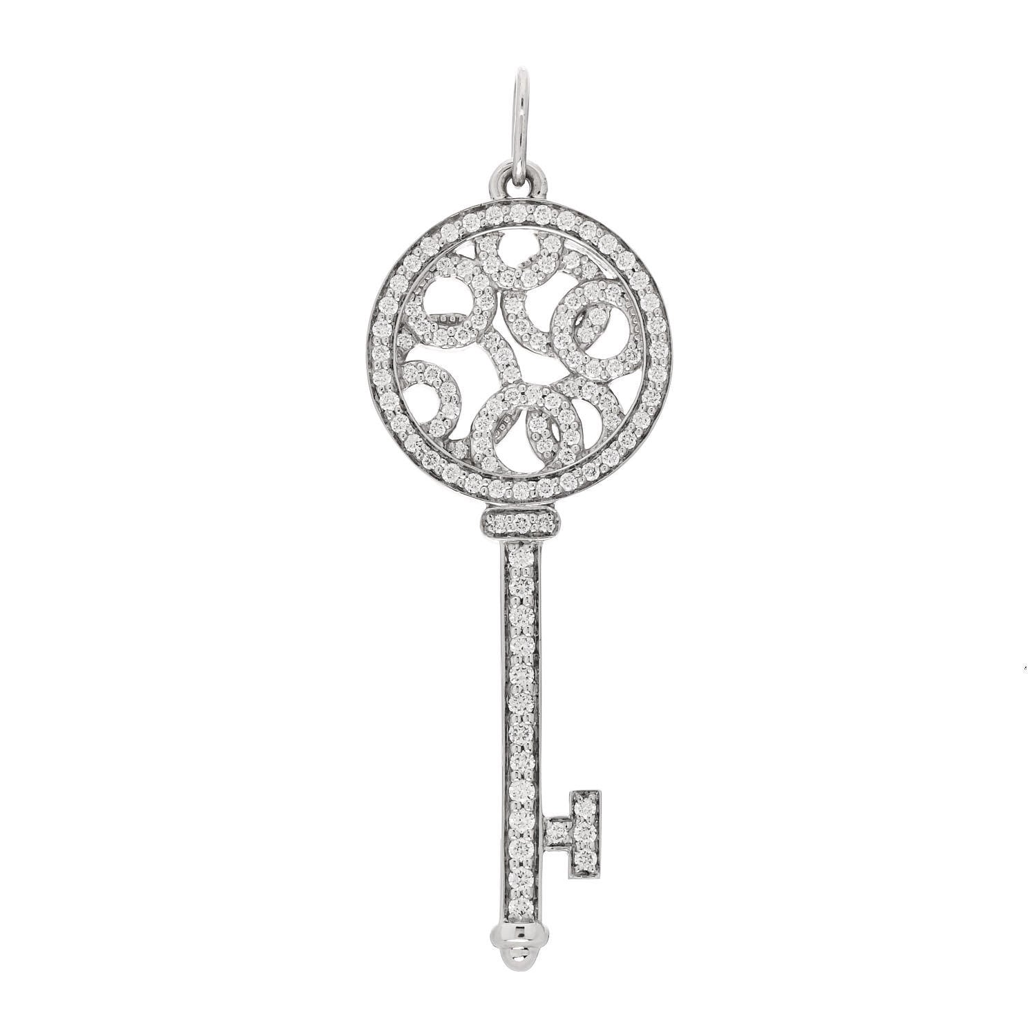 Tiffany Platinum Diamond Small Bubbles Key Pendant 1 of 5