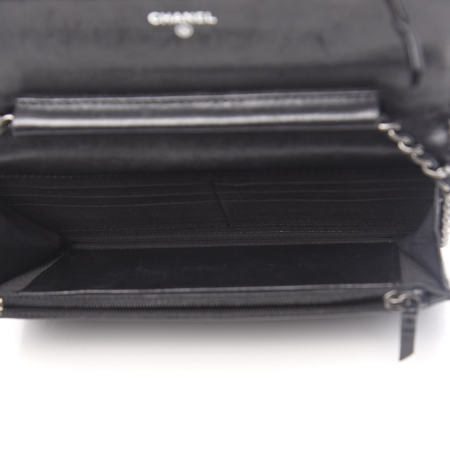 Lambskin Quilted Boy Wallet On Chain WOC Black