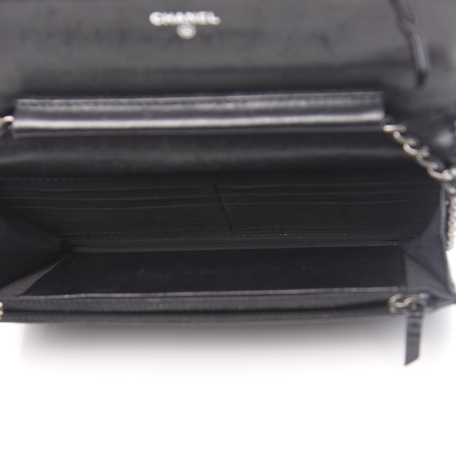 Chanel Lambskin Quilted Boy Wallet On Chain WOC Black 5 of 13