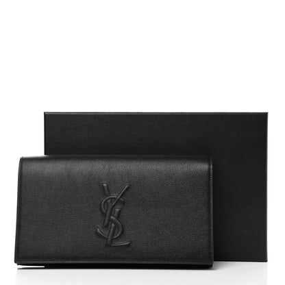 Saint Laurent Calfskin Monogram Large Belle De Jour Clutch Black 13 of 13