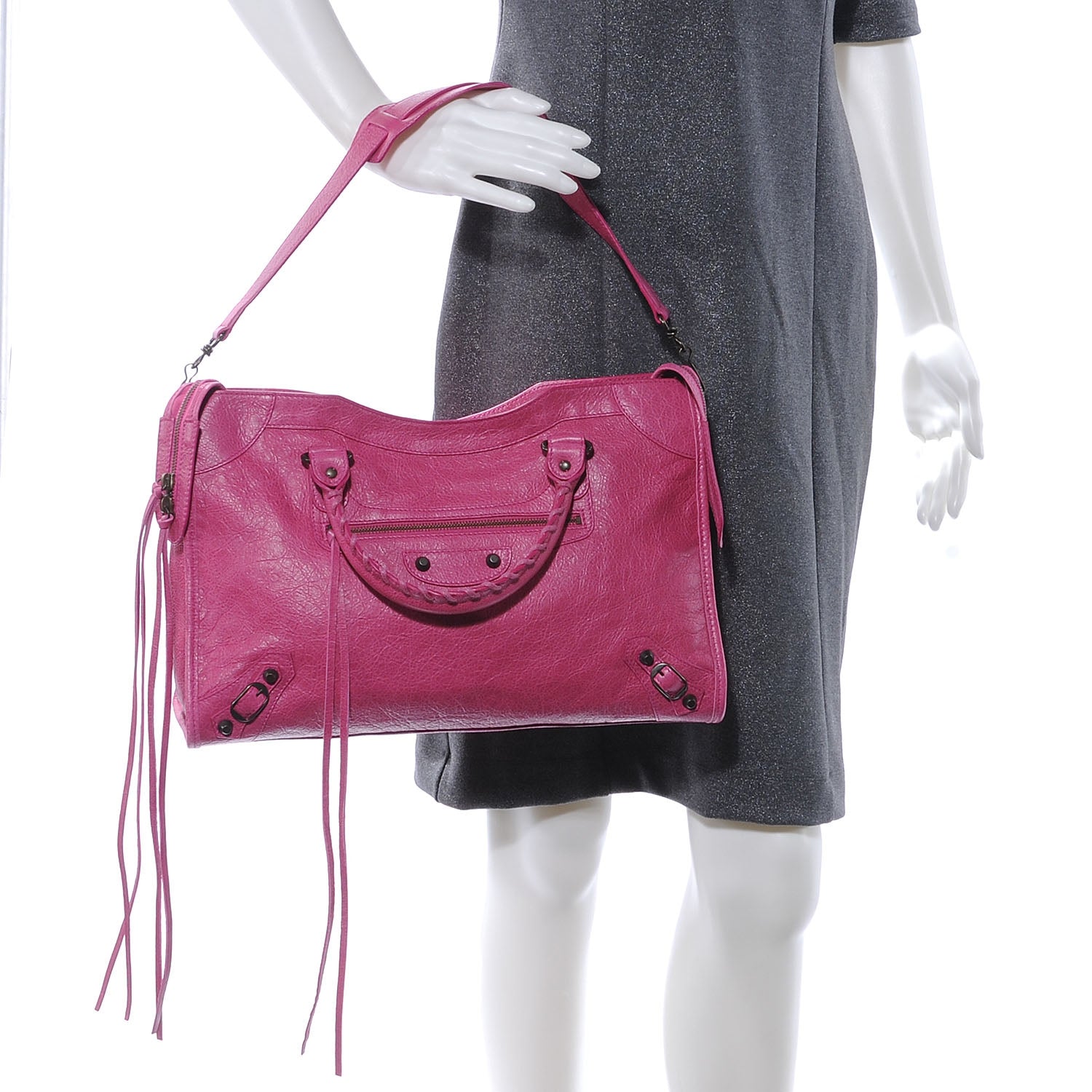 Balenciaga Agneau Classic Hardware City Cyclamen Fucsia 2 of 7