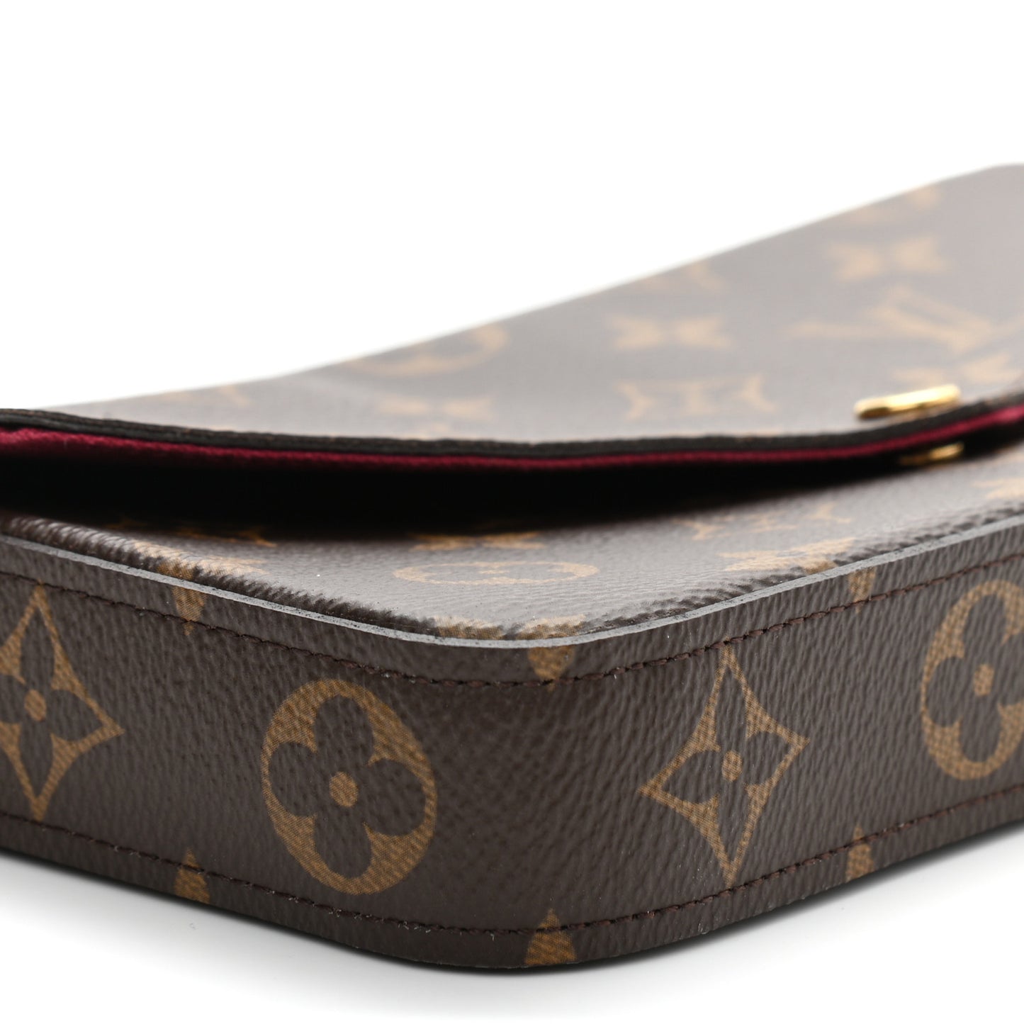 Monogram Pochette Felicie Chain Wallet Fuchsia