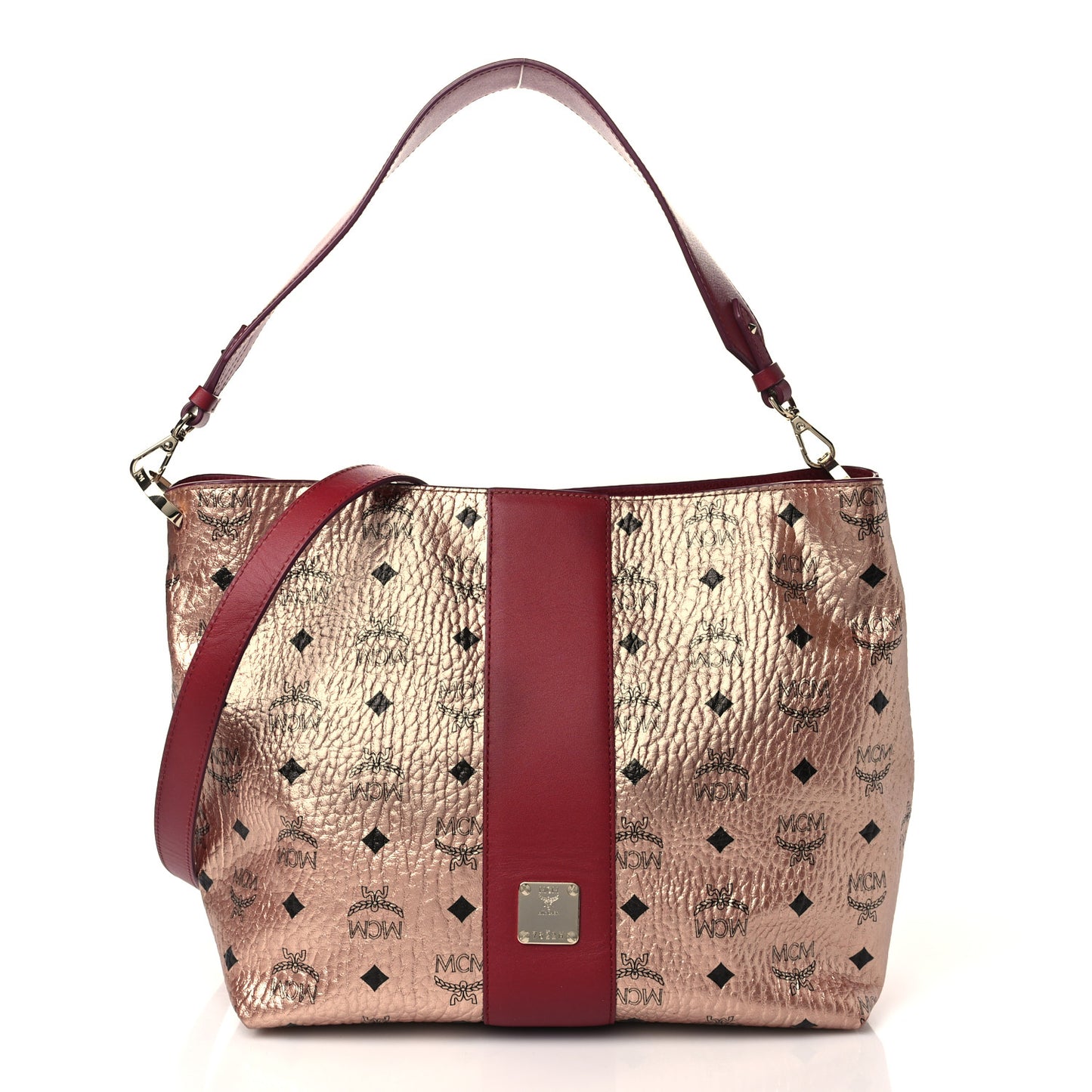 Metallic Visetos Medium Klara Hobo Champagne Gold