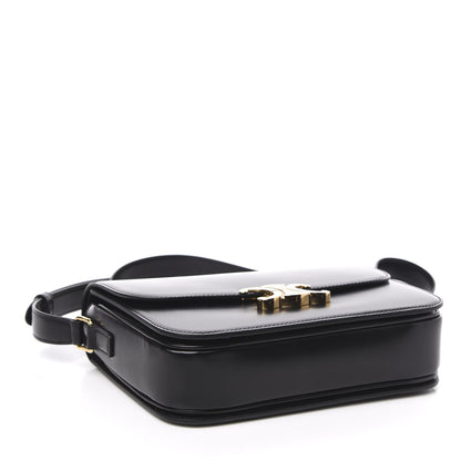 Celine Shiny Calfskin Medium Triomphe Black 4 of 11