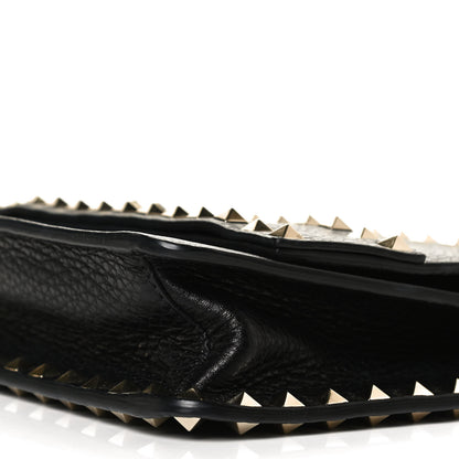 Valentino Garavani Pebbled Calfskin Rockstud Side Slip Crossbody Black 9 of 9