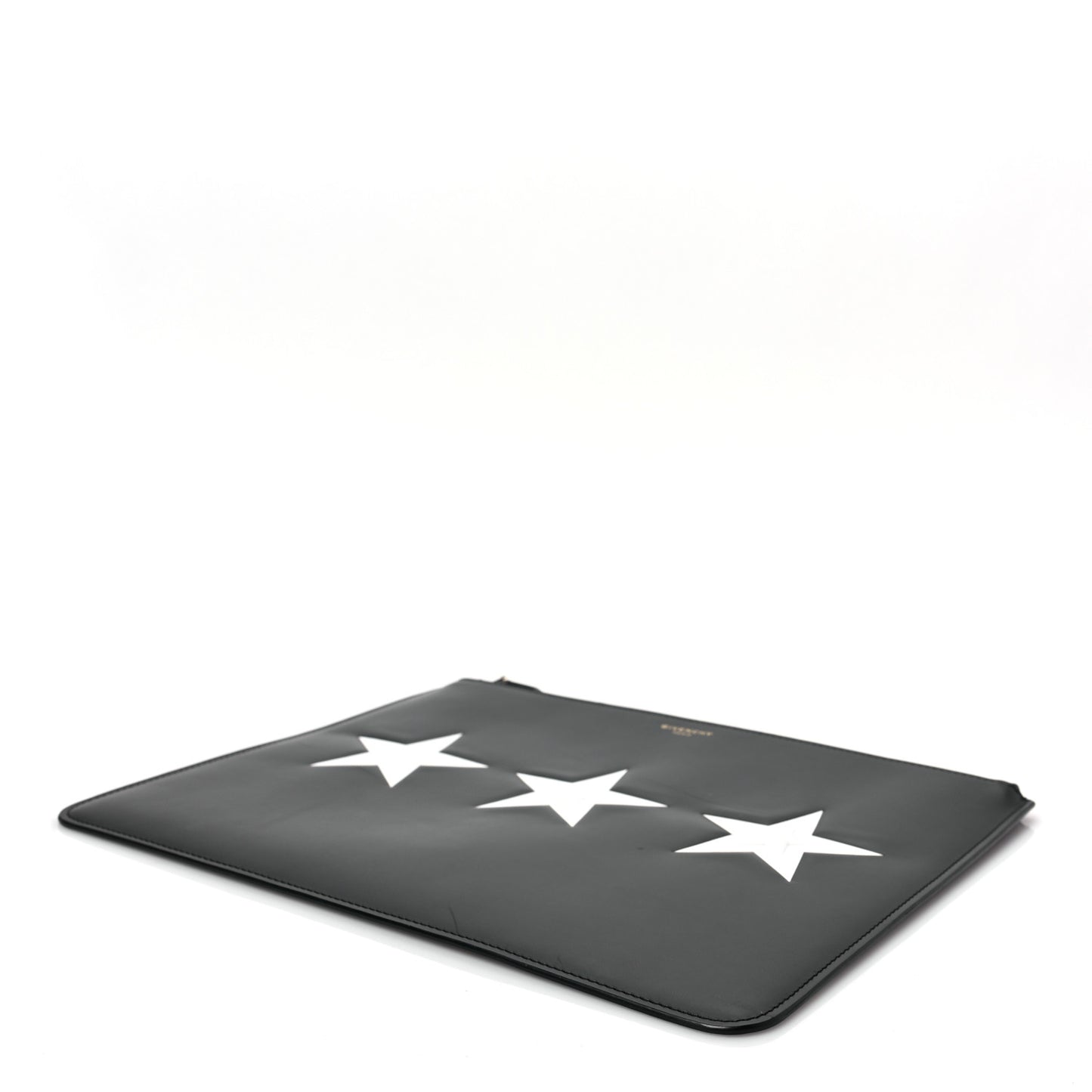 Smooth Calfskin Medium Star Pouch Black