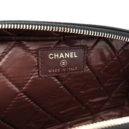 Chanel Caviar Quilted Toiletry Case With Chain Black 6 of 8