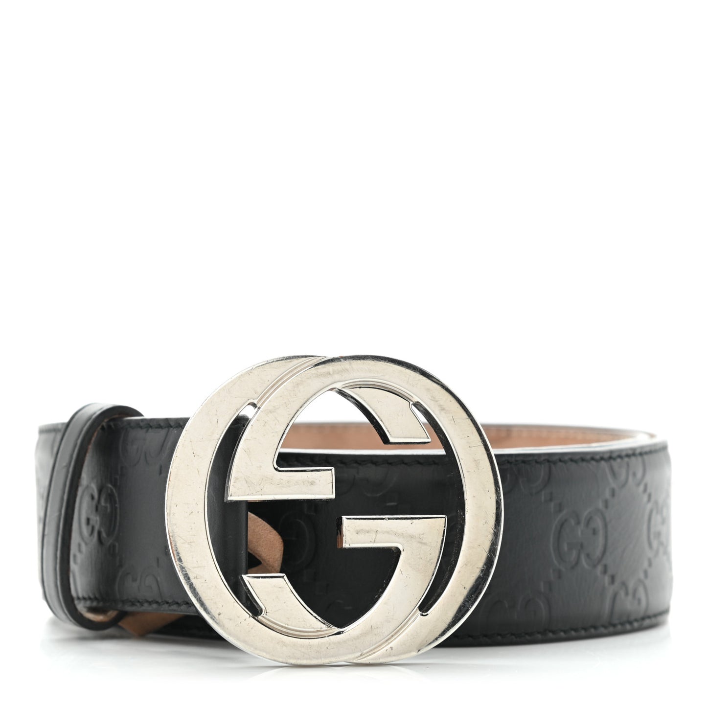 Guccissima Signature Interlocking G 40mm Belt 85 34 Black