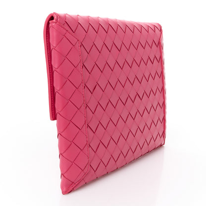 Bottega Veneta Nappa Intrecciato Flap Pouch Cranberry 3 of 8