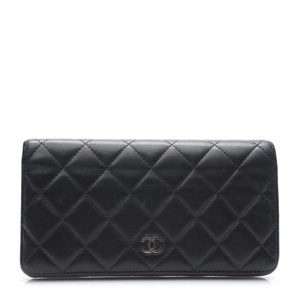 Chanel Lambskin Quilted Yen Wallet Black 1 of 7