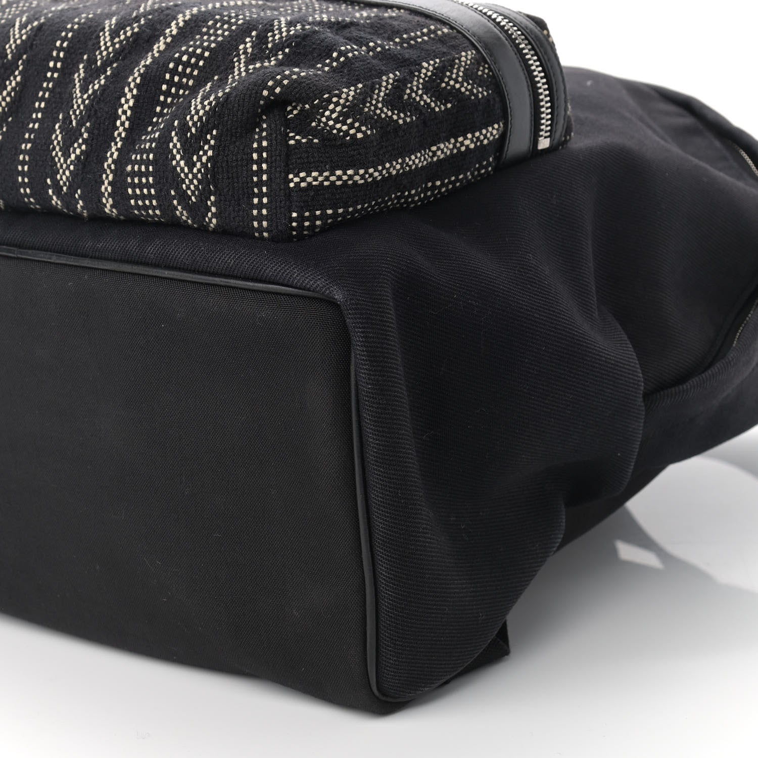 Saint Laurent Canvas Ikat City Backpack Black 8 of 11