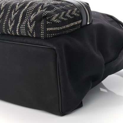 Saint Laurent Canvas Ikat City Backpack Black 8 of 11