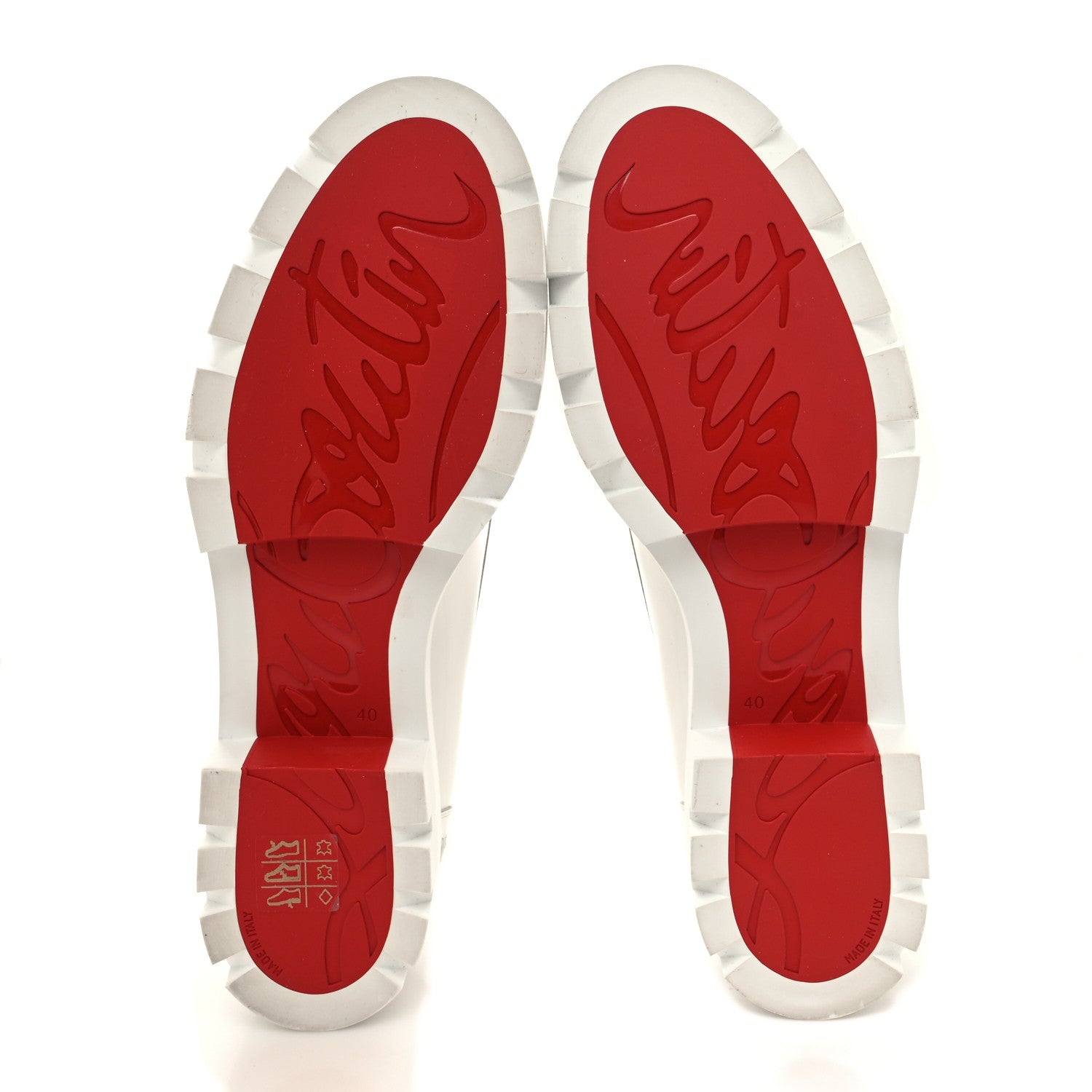 Christian Louboutin Patent Lock Woody Loafers 40 White 5 of 8