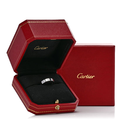 Cartier 18K White Gold Diamond 4mm LOVE Wedding Band Ring 53 6.5 5 of 5
