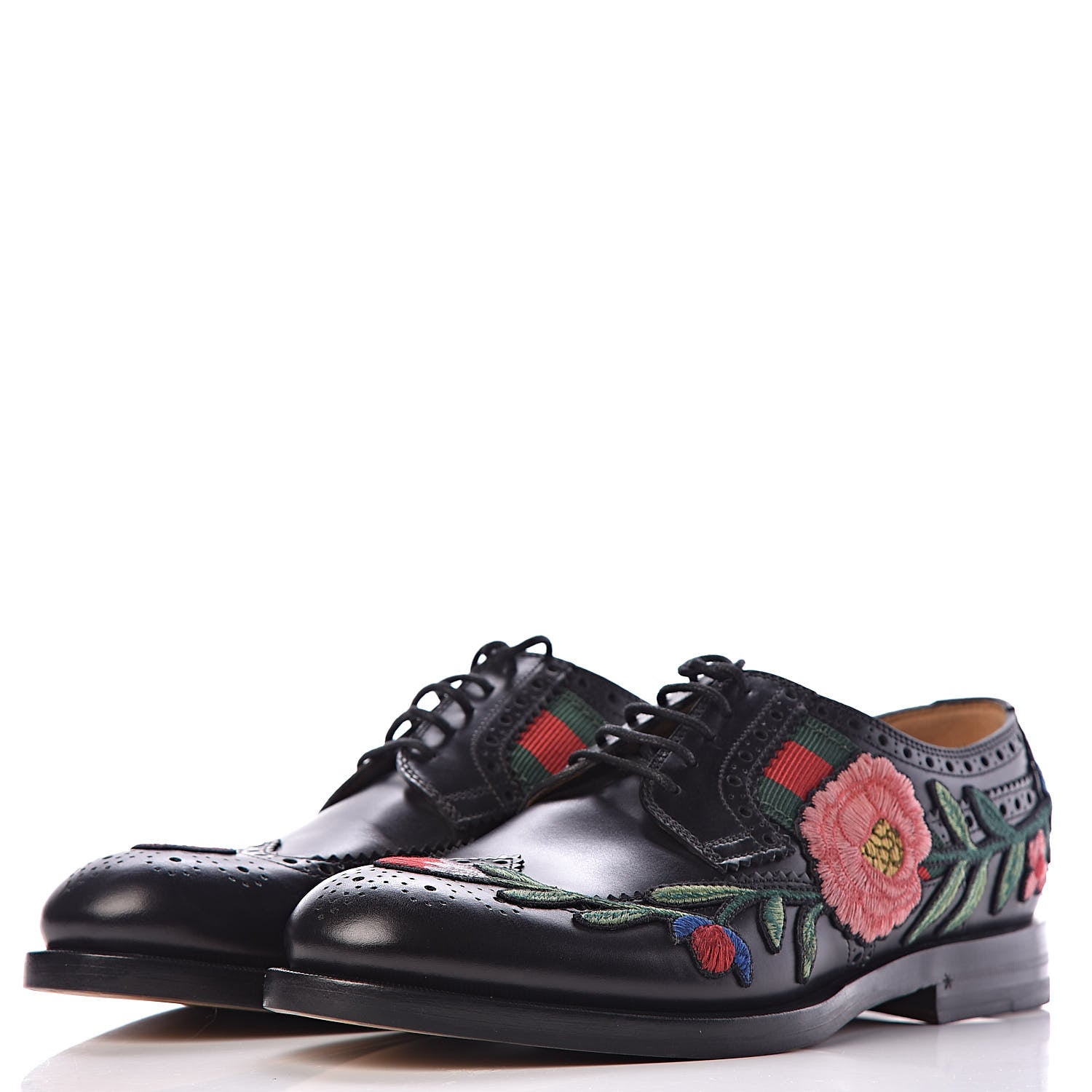 Gucci Calfskin Mens Ophelia Lace Up Oxfords 5 Black 3 of 11