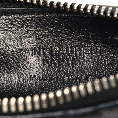 Saint Laurent Grained Calfskin 5 Fragments Zip Pouch Card Holder Black 6 of 8