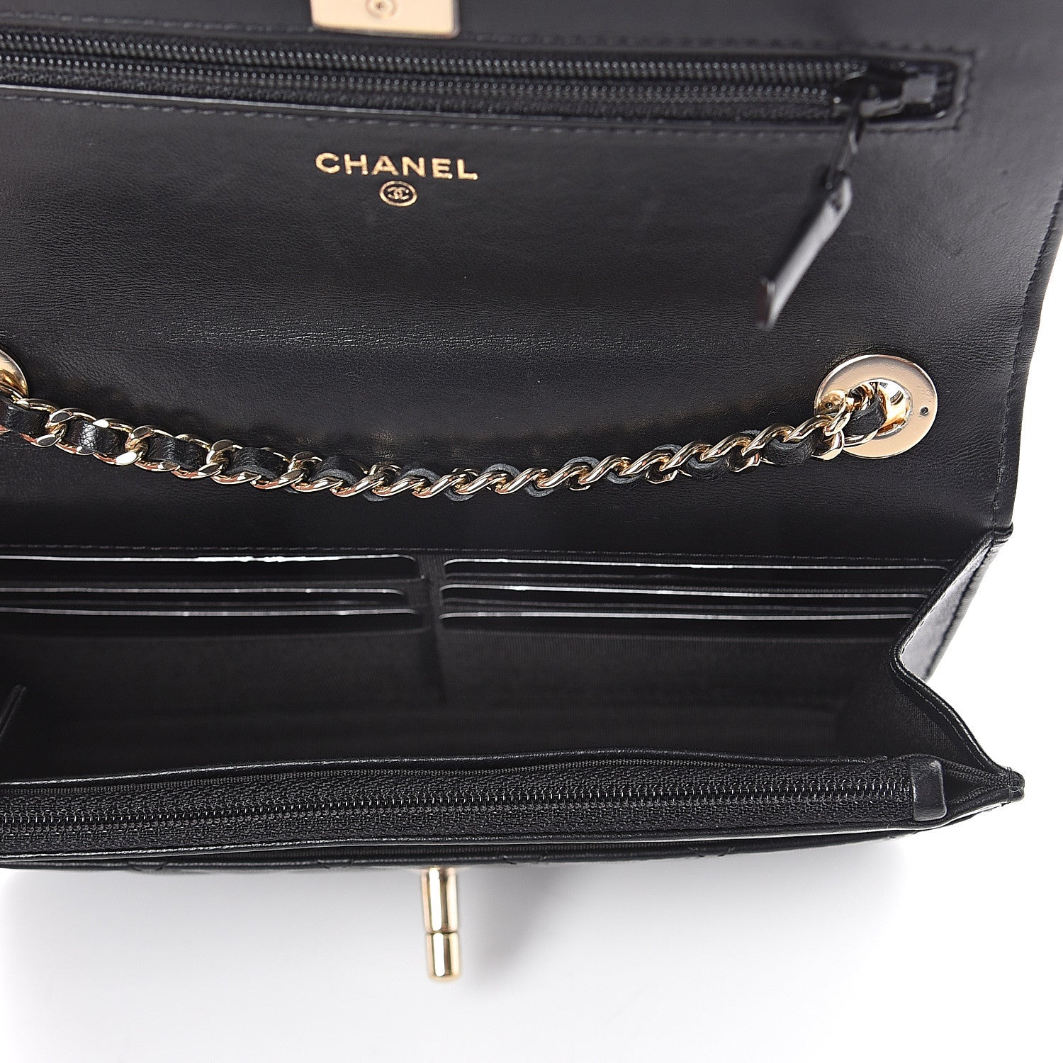 Chanel Lambskin Quilted Trendy CC Wallet On Chain WOC Black 4 of 9