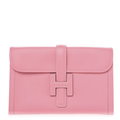 Hermes Epsom Jige PM Clutch Rose Confetti 1 of 8