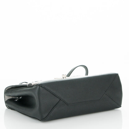 Louis Vuitton Calfskin Mechanical Flowers Lockme II Black White 4 of 6