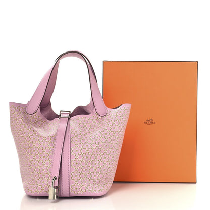 Hermes Swift Lucky Daisy Picotin Lock 18 PM Mauve Sylvestre 13 of 13