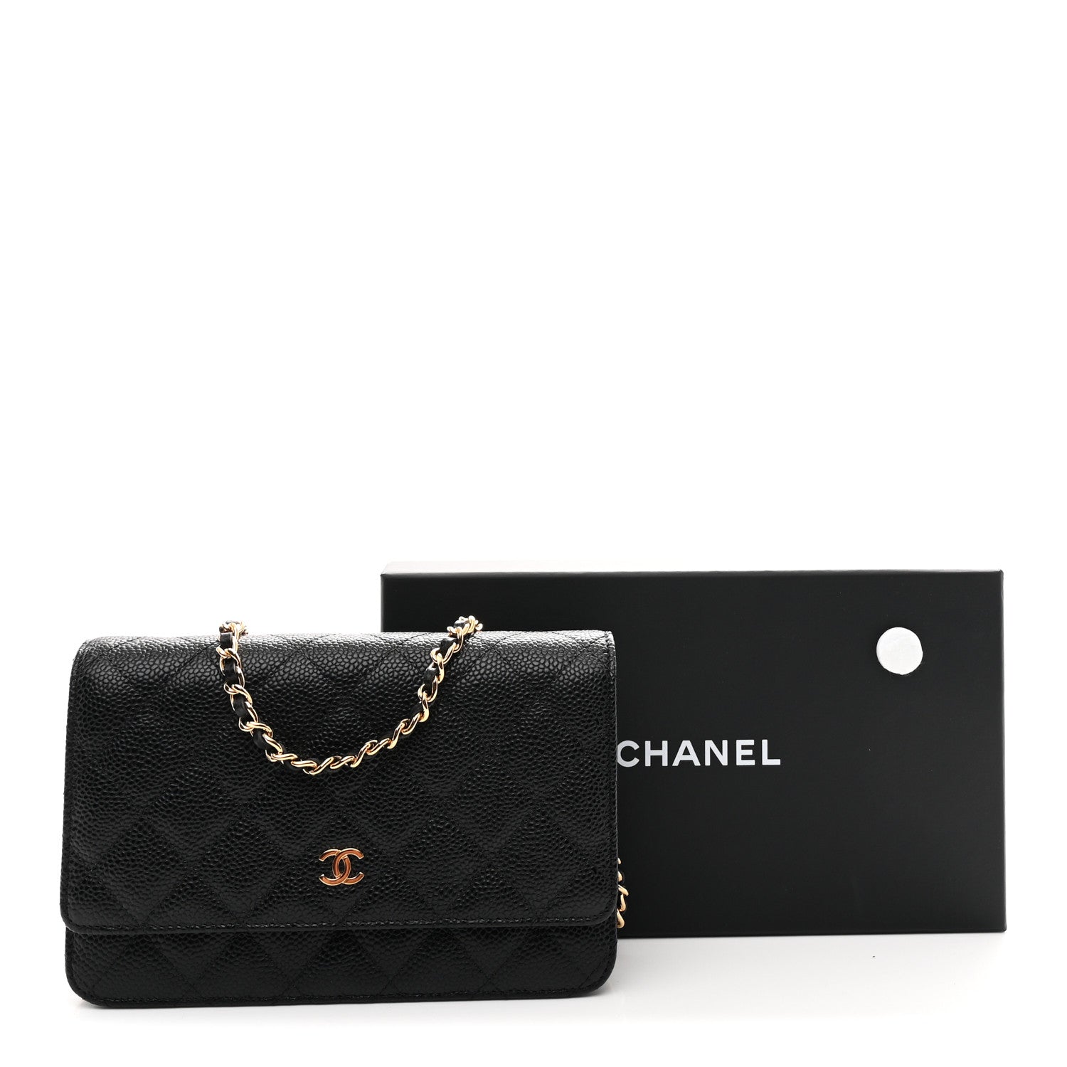 Chanel Caviar Quilted Wallet On Chain WOC Black 12 of 12