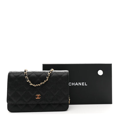 Chanel Caviar Quilted Wallet On Chain WOC Black 12 of 12