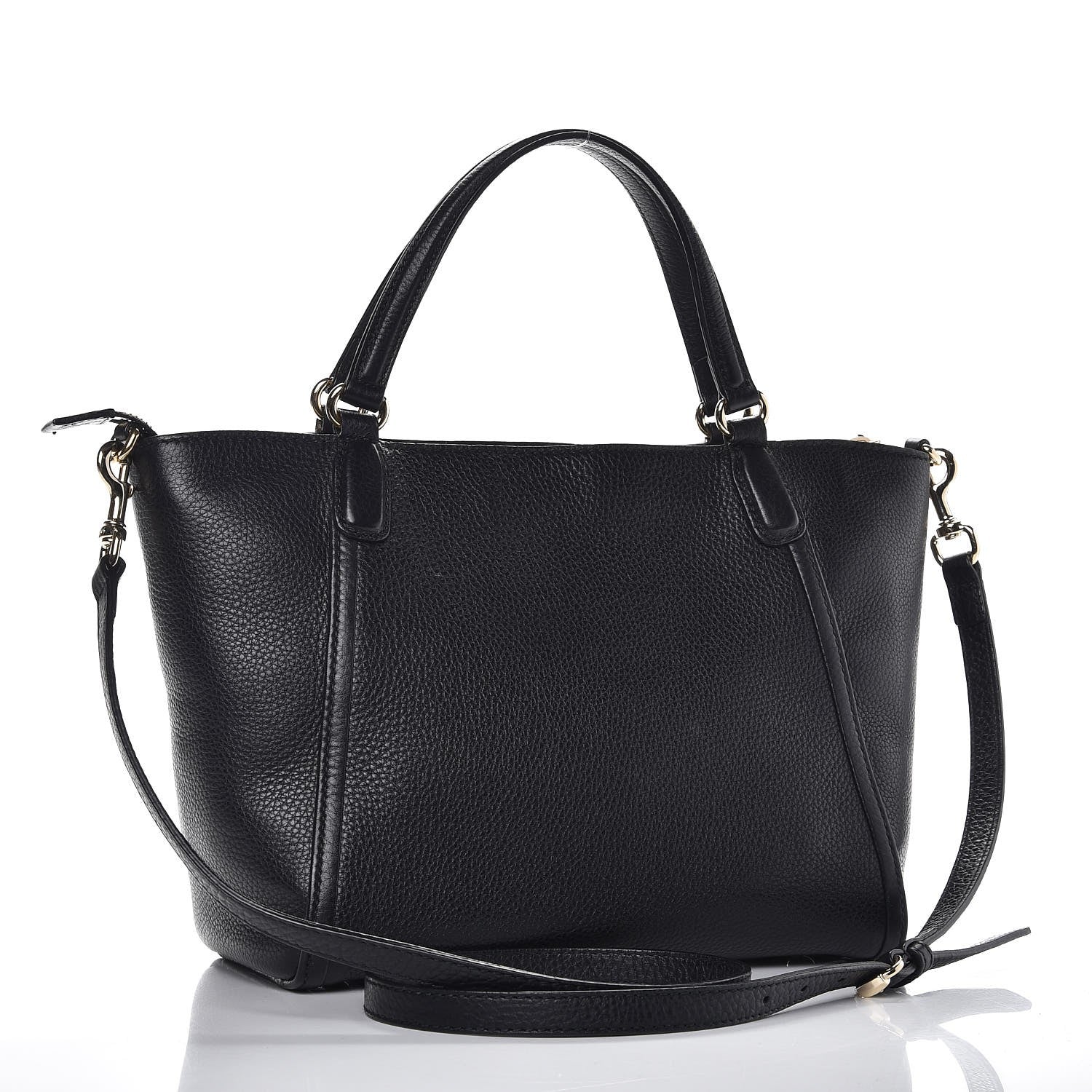 Gucci Pebbled Calfskin Small Soho Top Handle Bag Black 3 of 8