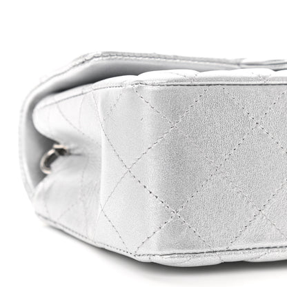 Chanel Metallic Lambskin Quilted Mini Rectangular Flap Silver 5 of 11