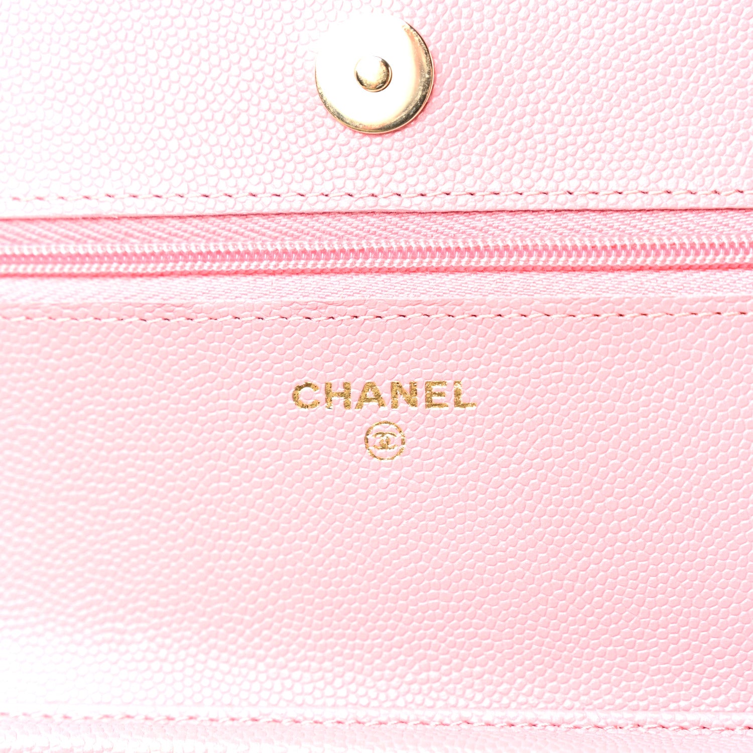 Chanel Caviar Quilted Wallet on Chain WOC Pink 6 of 12