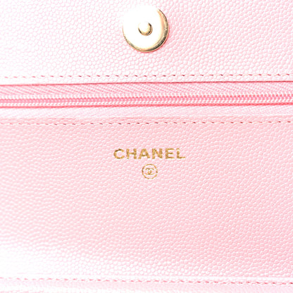 Chanel Caviar Quilted Wallet on Chain WOC Pink 6 of 12