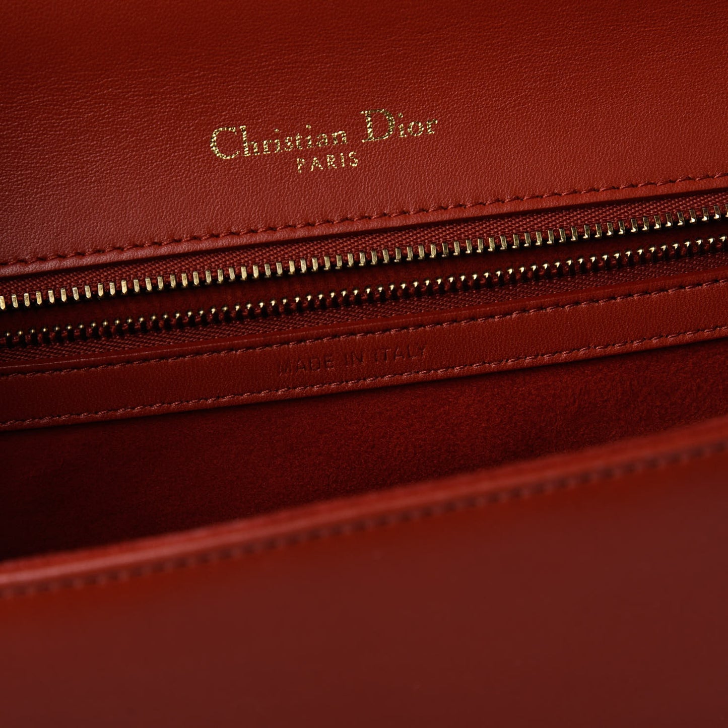Calfskin Studded Medium Diorama Flap Bag Red