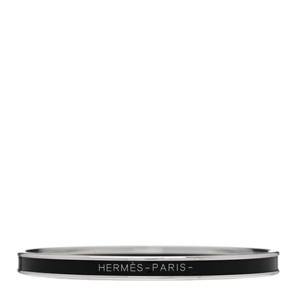 Hermes Enamel Printed Extra Narrow Printed Bracelet 65 Black 1 of 6