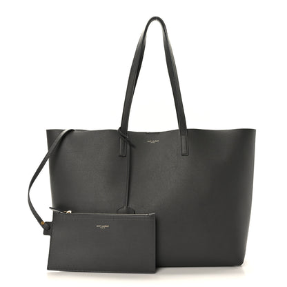 Saint Laurent Calfskin Large Shopping Tote Asphalt 3 of 12