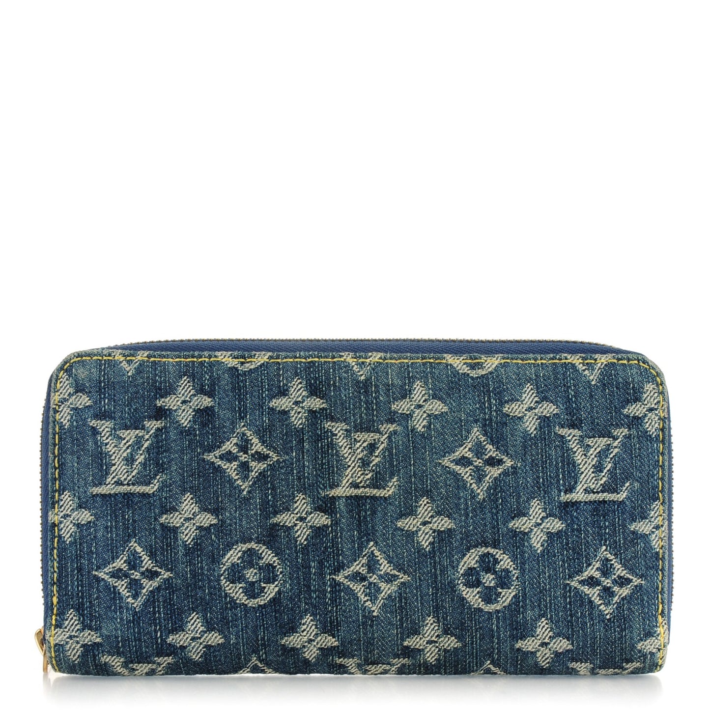 Monogram Denim Zippy Wallet Blue