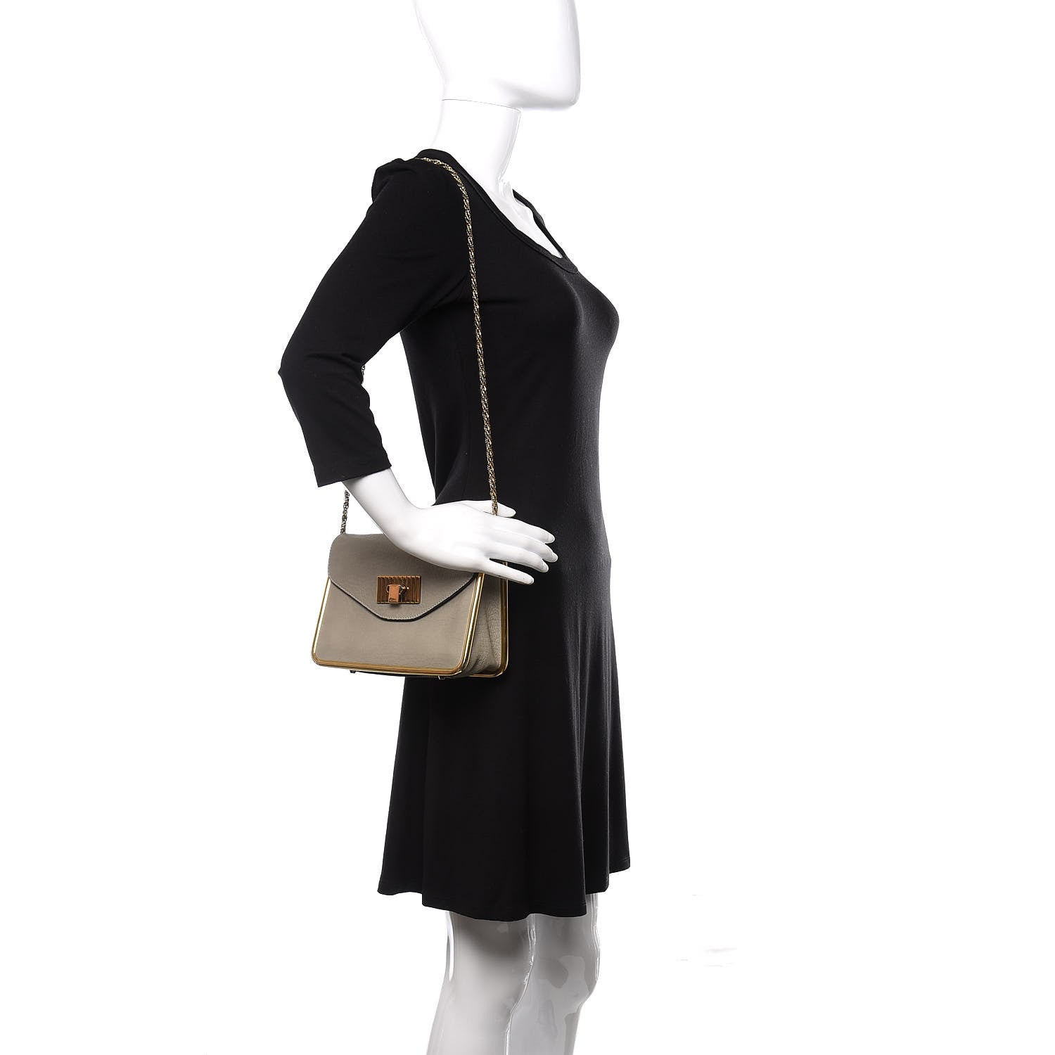 Chloe Grained Calfskin Small Sally Flap Bag Baobab Green 2 of 9
