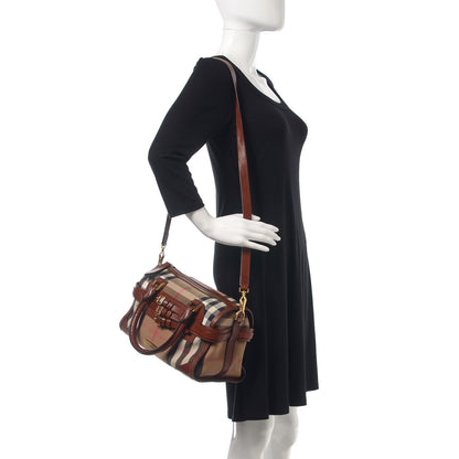 Burberry House Check Bridle Calfskin Medium Alchester Bowling Bag Dark Tan 2 of 10