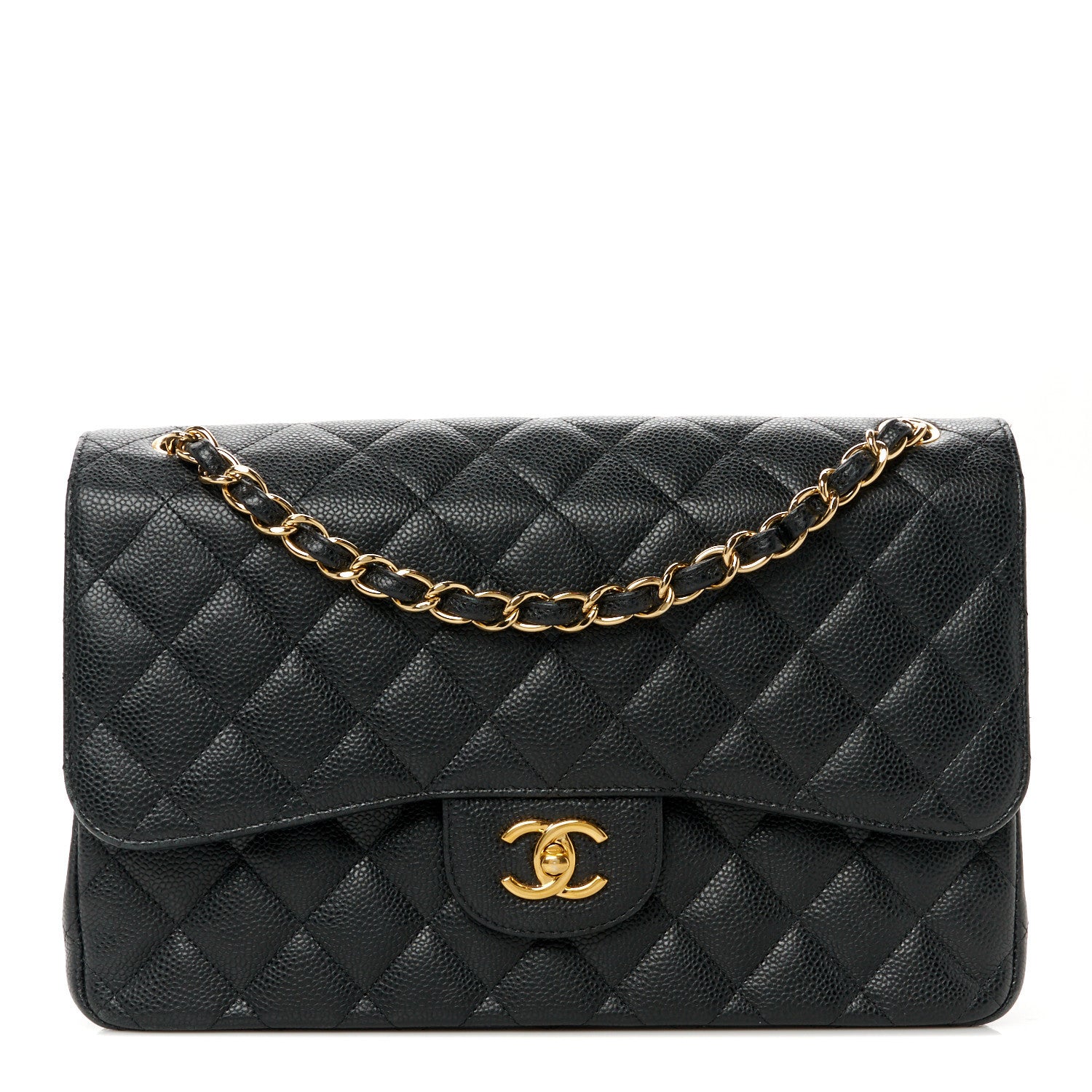 Chanel Caviar Quilted Jumbo Double Flap Black 1 of 11