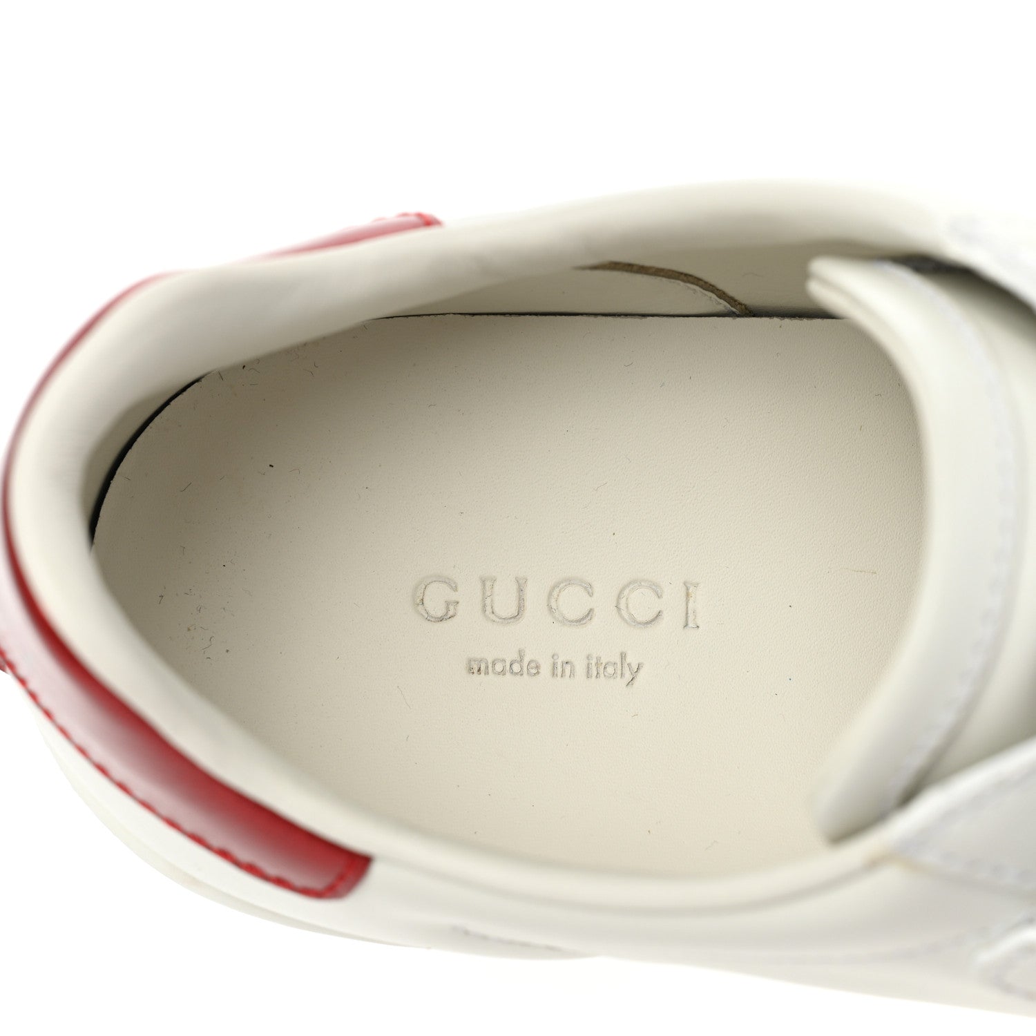 Gucci Miro Soft Calfskin Interlocking G Womens New Ace Sneakers 36 White Red Flame Green 8 of 15