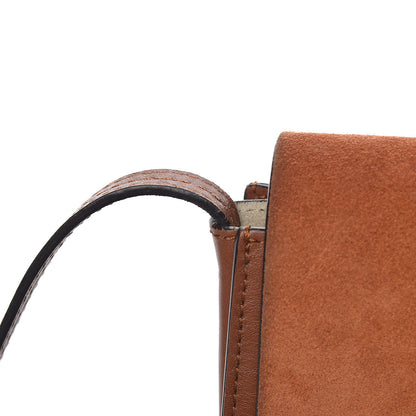 Chloe Suede Calfskin Small Faye Shoulder Bag Tobacco 11 of 14