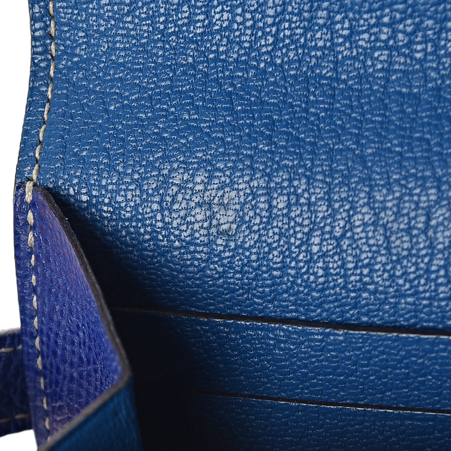 Epsom Kelly Longue Wallet Bleu Electrique Cobalt