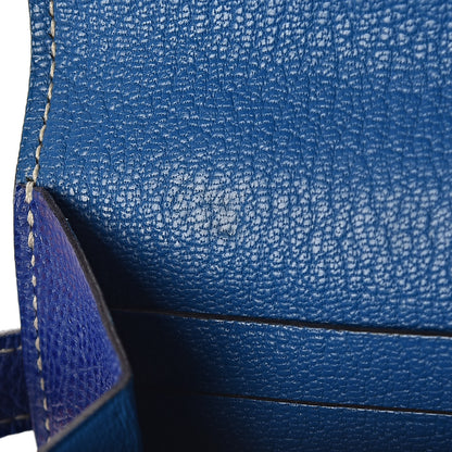 Hermes Epsom Kelly Longue Wallet Bleu Electrique Cobalt 7 of 13