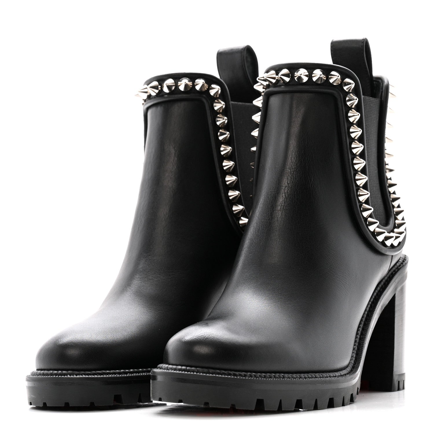 Christian Louboutin Nappa Spiked Capahutta 70 Chelsea Boots 36 Black 4 of 9
