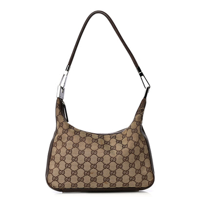 Gucci Monogram GG Small Clasp Hobo Brown 2 of 16