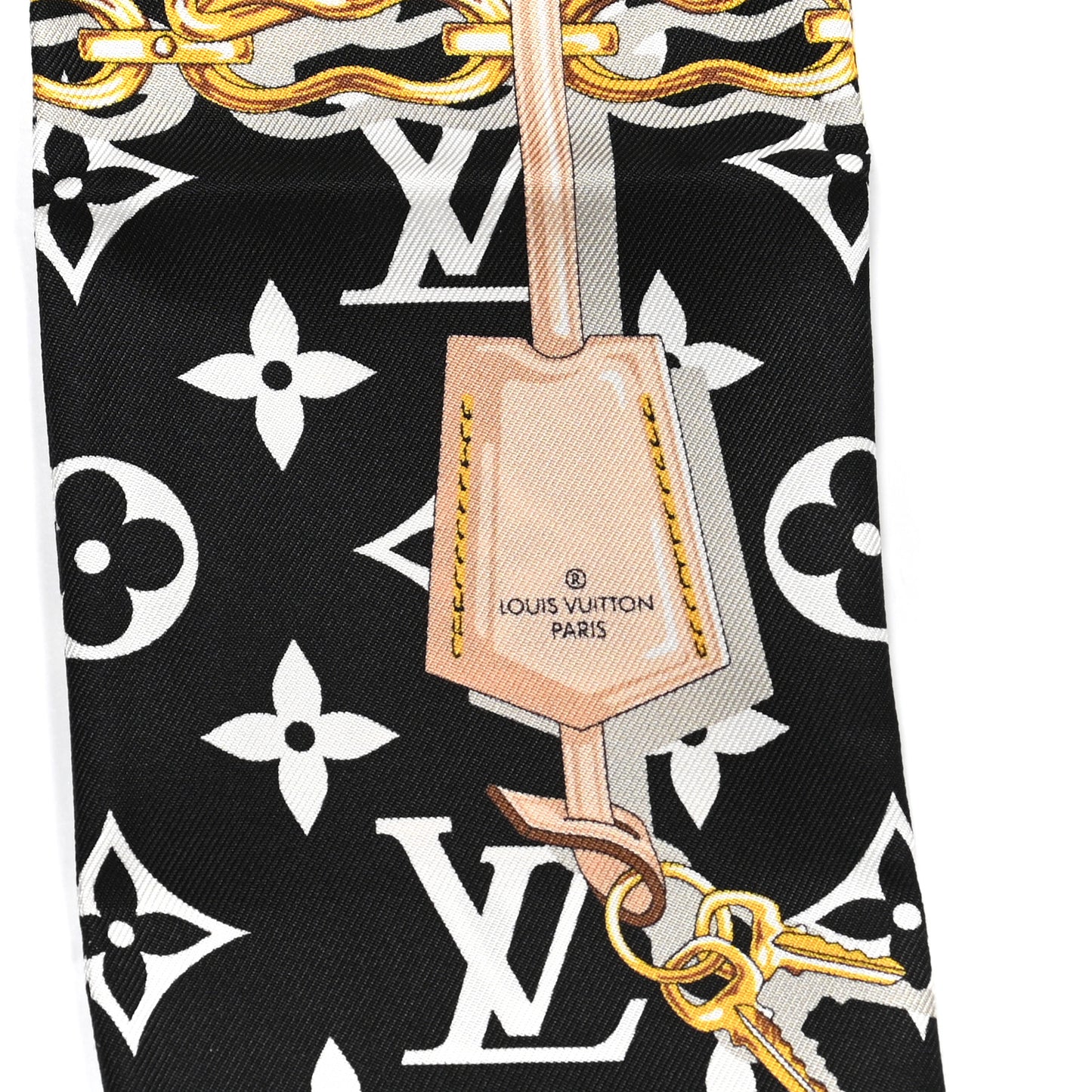 Silk Monogram Confidential Bandeau Black