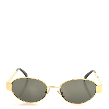 Celine Metal Triomphe 01 Sunglasses CL40235U Gold Green 2 of 7